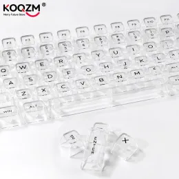 Accessories Transparent Backlit Keycaps For MX Switch Mechanical Keyboard 132 Keys Crystal PC Gaming Keyboard Keycap DIY Custom Key Caps