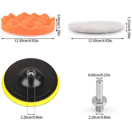 SEAMETAL 3/4/5 Inch Car Polishing Sponge Pads Kit Foam Pad Buffer Kit Polishing Wax Pads for Car Motorcycle Removes Scratches