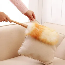 High Quality Wool Duster Anti-static Lambswool Feather Brush Duster Household Dust Mites Soft Furniture Lambswool Brush Dusting