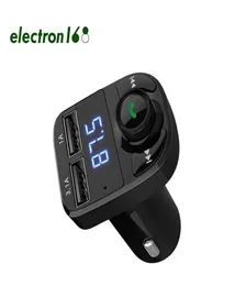FM X8 Charger Sändare Aux Modulator Bluetooth Handsfree Kit Car O Mp3 Player med 3.1A Snabbladdning Dual USB Chargers4870559