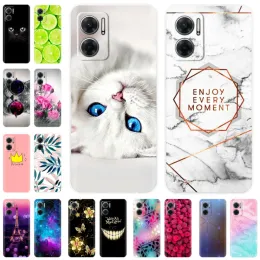 Para Xiaomi Redmi 10 5G Caso 6.58 '' Pintura clara de mármores TPU Silicone Funds Coque para Xiaomi Redmi10 5G Tampa do telefone