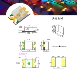 100pcs 0805 SMD Diody Emitujące światło LED Zestaw Super jasny DIY Mini Surface Mount Electronics Electronics Components Lampa żarowa