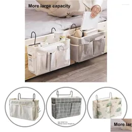 Depolama Çantaları Asılı Organizatör Katı Yapı Çıkarılabilir geniş ABD Yatak Damla Teslimat İçin Çanta Yanında Ev Bahçe Temizlik Organizasyonu DHPV6
