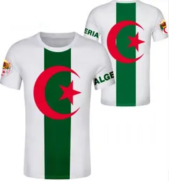 Algeria t gömlek özel isim numarası spor salonları algerie limanları dza ülke tişört arap ulus bayrak erkek baskı metin dz po kıyafetleri5136315