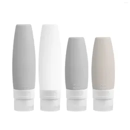 Storage Bottles 4pcs Portable Lotion Multifunctional 60ml 90ml Conditioner Soft For Cosmetic Shampoo Container Silicone Travel Bottle