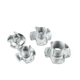 20pcs m4 m5 m6 m8 banhado a quatro garras porca de porca de porca t-nez de porca de palha cega móveis de porca