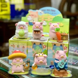 Pig Pig Lulu Farm Series Caixa cega Caixa misteriosa Caixa de mistério Kawaii Furnishings de desktop Furnishings colecionáveis ​​Toy para crianças Presentes
