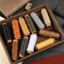 KRABALL Leather Sewing Flat Waxed Thread String Polyester Cord Craft Stitching Bag Bookbinding Sail Bracelet Braid Jewelry Tool