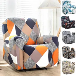 Chair Covers 4pcs High Stretch Recliner Cover Sofa Slipcover Single Seat Soft Breathable Printed Reclining Furniture Protector