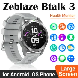 Watches ZeBlaze Btalk 3 Fitness Smart Watch IPS HD SCREEN 100 Sportlägen Health Monitor Bluetoothcompatible Call Watch for Android iOS