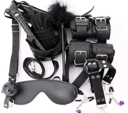 Donne sexy lingerie giocattoli sessuali erotici per adulti morsetti per mani di sesso whip bocca bavaglio maschera sessuale coppie bdsm bondage c1811270124461366967