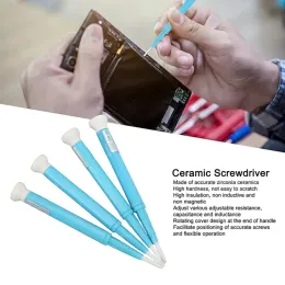 1pc DIY Adjust Frequency Ceramic Screwdriver Antistatic Non-Magnetic Slotted Screw Driver CD-15/20/25/100 Repair Hand Tool