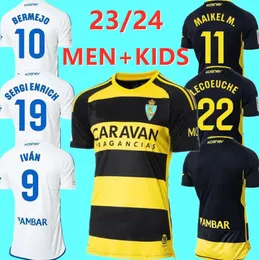 23 24 Real Zaragoza Fran Gamez Maglie da calcio Zapater 2024 2023 Jersey Pombo Shinji Kagawa Shirts da calcio Guti Javi Ros Kids L. Suarez Kids Kitc Amiseta de Futbol 888