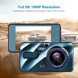 Dash Cam Car DVR WiFi 4.0 "Full HD 1080p Bakvy Vaka Bildvideoinspelare Black Box Dashcam Auto Car Camera GPS Tracker