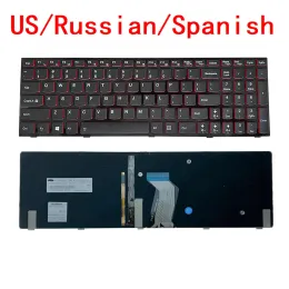 キーボード新しい米国ロシアのスペイン語ラップトップlenovo y500 y500n y500n y510 y510p y590 y590nノートブックPC交換用バックライトキーボード