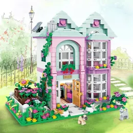 DIY Friends Summer Villa Building Blocks City House Castle Sets - Main Image
