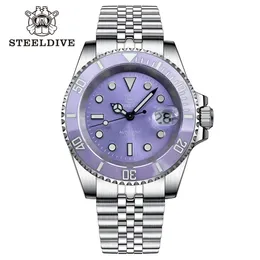 SD1953 Arrival Purple Dial Turquoise Dial AR Coating Sapphire Glass 41mm Case 300M Waterproof Ceramic Bezel Dive Watch 240409