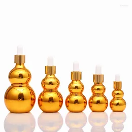 Lagerflaschen 10ml-100ml Goldglas Tropper Flasche ätherische Ölanzeige Fläschchen kleine Serumparfüm nachfüllbar