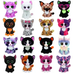 Ty Beanie 6 "Kiki Fiona Mai Opal Cassidy Heather Cat Kitty محشو بالحيوانات 15 سم لعبة ناعمة لعبة عيد الميلاد هدية الأطفال