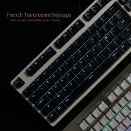 Accessori 104 Chiave keycap francesi ABS LIGHT ISO/ANSI OEM Altezza Twocolor Iniezione stampaggio per tastiera meccanica 87/104 Layouts 87/104