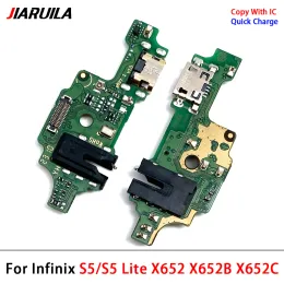 Placa de carregamento USB Porta Microfone Dock Connector Flex Cable para Infinix S5 Hot 9 Play 10 10t Lite Spark 9 6 GO ZERO 8 8I X PRO