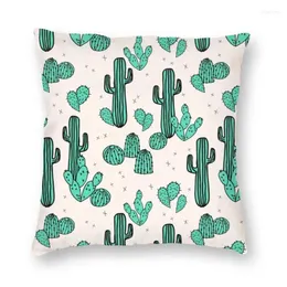 Cuscino piante verdi tropicali Cactus cuscino decorazione cactus succulente a Sposta per la stampa a doppia faccia