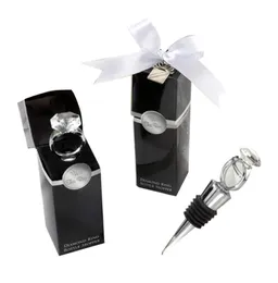 Crystal Diamond Ring Wine Stoppers Home Kitchen Bare Tool Butelka szampana ślub ślub gościnny prezenty prezenty opakowanie 5705058