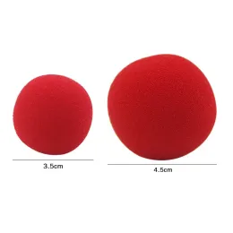 10st Super Soft Red Sponge Ball (3,5/4,5 cm tillgängligt) Magiska tricks verkar försvinna Magia nära upp gatan illusioner gimmick magi