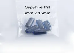 Sapphire Pills 4mm 6mm 10mm kvarts Terp Pearl Dab Ball Insert Lysande Glowing Blue Green Clear Quartz Pearl för Quartz Terp Slurp8830283