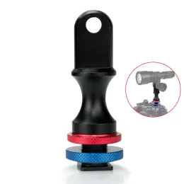 Accessori Adattatore a bordo di montaggio calda/freddo YS Adattatore a 360 ° Turnabile per immergersi sugli alloggiamenti impermeabili subacquei video/flash/strobo