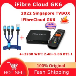 Box 2022 Hot Singapore Starhub TVBox Malaysia TV Box Стабильная короткая задержка 4 ГБ 32 ГБ двойной Wi -Fi BT5.1 IFIBRE Cloud GK6 PK EVPAD 6P TV Box