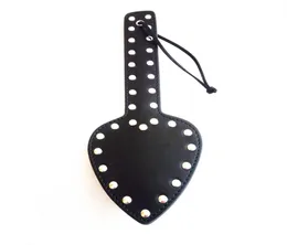 Фетиш -сексуальное весло Слеппер по задницу, шлепки бдсм экстремальные пытки секс -игрушки для мужчин Женщины в форме сердца Черно розовый GN2824010208620024