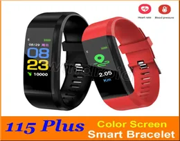 ID 115 plus smarta armband armbandsband sport färg skärm hjärtfrekvens blodtryck monitor ip67 vattentät aktivitet tracker smart3279604