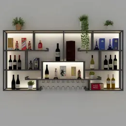 Minimalistisk skärmvinhållare man hängande restaurang vardagsrum vin rack flaska modern hylla estante para vino bar möbler