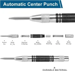 Automatisk mittpunch locator fönster brytare träbearbetning stans metall borrverktyg automatiska stanshandverktyg för glasmetall trä