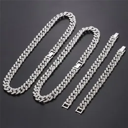 Silver Color Miami Curb Collane a catena cubana uomini donne hip hop gioielli bling rapper unisex grunge chokers327q