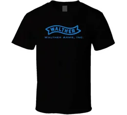 Walther armas de fogo preto unissex Camiseta de algodão pesado tamanho s 3xl 240409