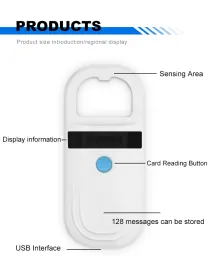 RFID Reader Card ID Reader 134 kHz 125kHz Rechargeable Animal Chip ID Scanner Microchip Scanner USB Pet Tag Scanner