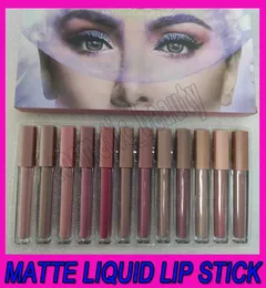 Nowy urody Makeup Liquid Lipstick 12PCSSet Lipgloss Lip Gloss Matte Longing Liquid Lip Stick2126003