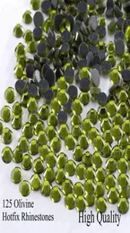 Olivine SS6 SS10 SS16 SS20 SS30 Olivine Shiny Glass Flatback Hotfix Rhines For Wedding Dress Accessories4078884