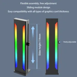 Soğutma Manyetik CPU Soğutma Fanı Desteği Alüminyum Alaşım Ayarlanabilir Grafik Kartı Stand Çok Fonksiyonlu 5V 3pin Argb Masaüstü Bilgisayar için