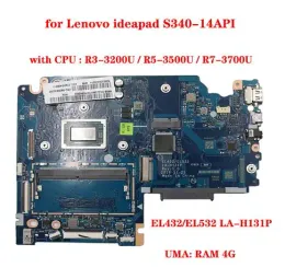 Moderkort för Lenovo IdeaPad S34014API Laptop Moderboard EL432 / EL532 LAH131P Moderkort med CPU R3 / R5 / R7 CPU 4GBRAM 100% Test OK