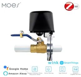 ZigBee 30 Controle Smart Gas Water Valve Controller SmartThings App Control Remote Echo Plus Controles de voz funcionam com Alexa Google9294335