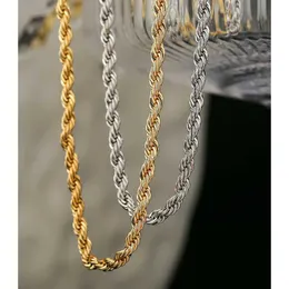 Naszyjniki wiszące yhpup minimalistyczny metalowy łańcuch skręcony naszyjnik