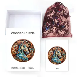 Wooden puzzle mystery horse gift box Beautiful Valentine's Day gift Irregular animal shape puzzle Christmas gift adult decompres