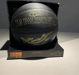 Spalding 24K Siyah Mamba Merch Basketbol Top Kamuflaj Hatıra Baskı Dirençli Boyut 7 Graffiti Sarı Yeşil Trendi 8801206