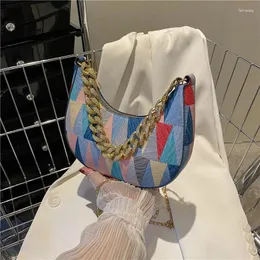 الأكياس المسائية سلسلة الأزياء Crossbody Bag Women's Plaid Conder Counder Counter Luxury Sundable المحافظ وحقائب اليد