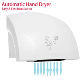 Dryers Automatic Hand Dryer | ABS Polycarbonate Hands Drying Device | UltraQuiet High Speed Hot Air Hand Blower | No Touch Operation