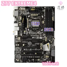 Płyta główna dla płyty głównej ASROCK Z77 Extreme4 32 GB USB2.0 USB3.0 PCIE3.0 LGA 1155 DDR3 ATX Z77 Tabela główna 100% Testowana w pełni praca