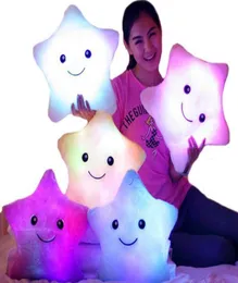 LED Flash Light Hold pillow five star Doll Plush Animals Stuffed Toys 4035cm lighting Gift Children Christmas Gift Stuffed Plush 3271152